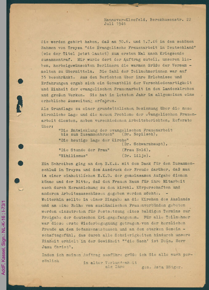 Erstes Zusammentreffen der EFD 1946 / Seite 1