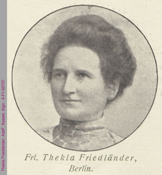 Porträt von Thekla Friedländer