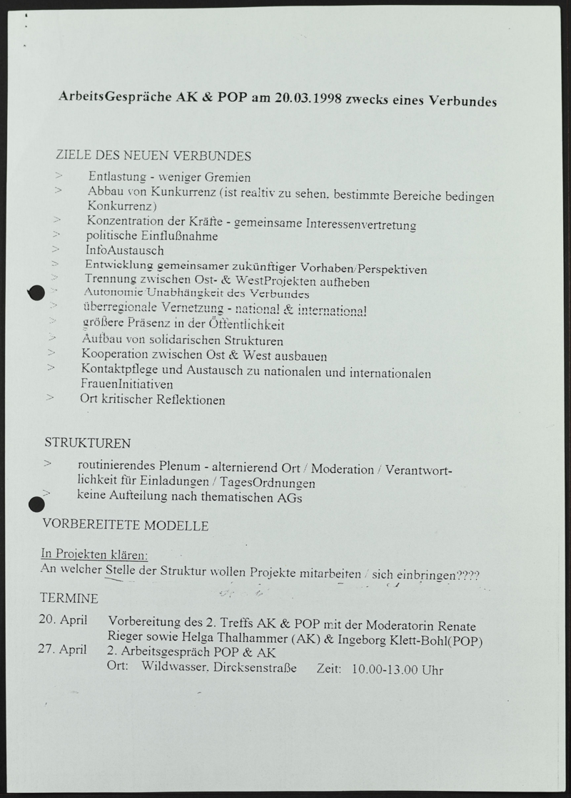 Plenum Ostberliner Frauenprojekte (POP)