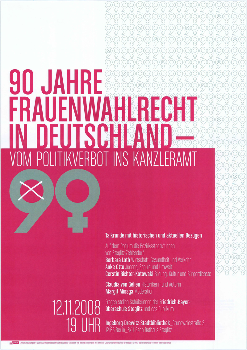 90 Jahre Frauenwahlrecht in Deutschland vom Politikverbot ins Kanzleramt