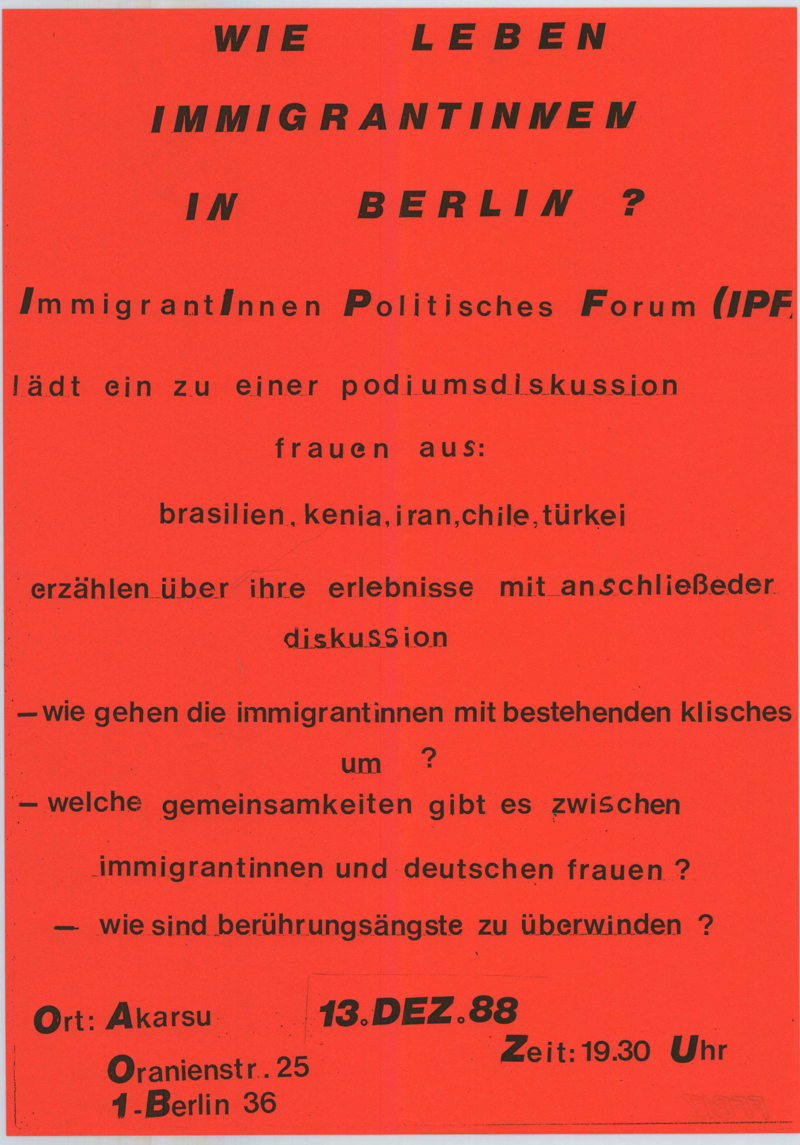 Wie leben Immigrantinnen in Berlin