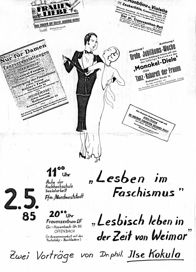 "Lesben im Faschismus" ; "Lesbisch leben in der Zeit von Weimar"