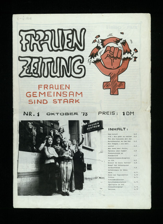 Frauenzeitung : Frauen gemeinsam sind stark (1973)1 / Seite 1