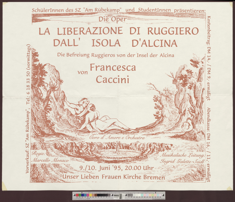 Die Oper: La Liberazione di Ruggiero dall' Isola d'Alcina : Die Befreiung Ruggieros von der Insel der Alcina von Fancesca Caccini