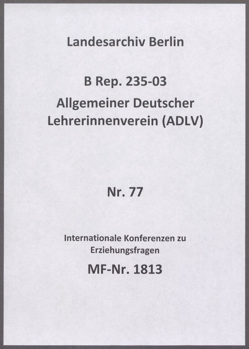World Federation of Education Associations (Weltbund der Erziehungsvereine, 1929: Weltverband der Pädagogischen Vereinigungen), gegründet Juli 1923 in San Francisco/USA