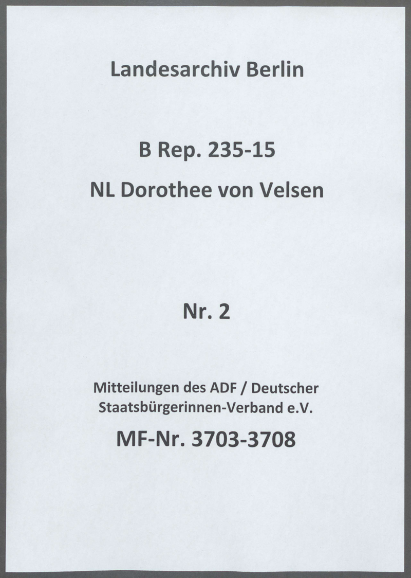 Mitteilungen des ADF / Deutscher Staatsbürgerinnen-Verband e.V.