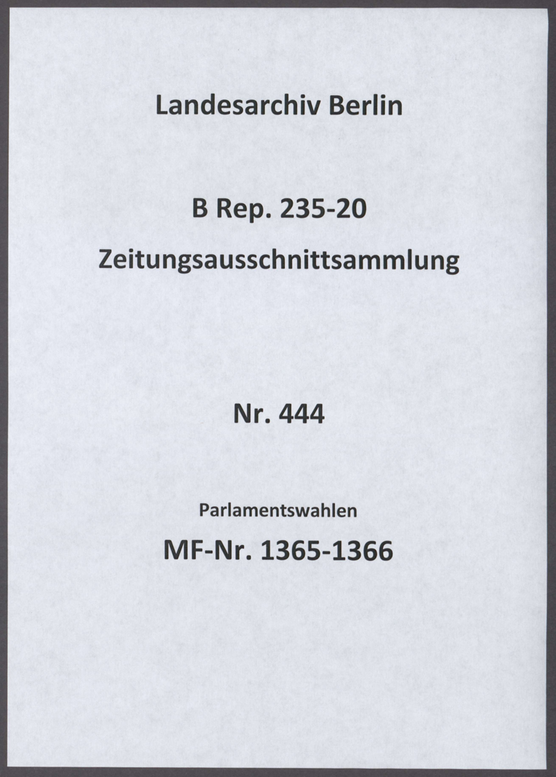 Parlamentswahlen