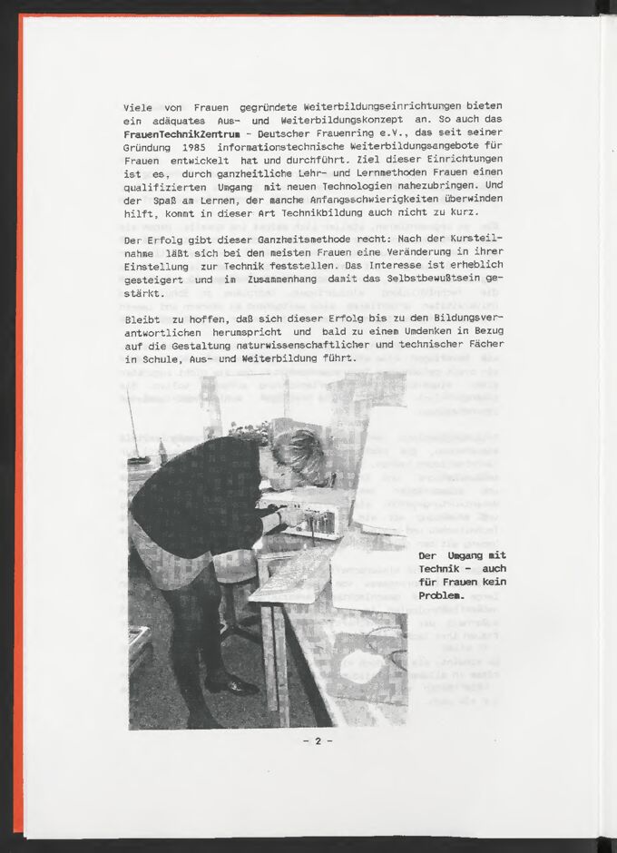 Arbeitsbericht des FrauenTechnikZentrum Hamburg / Seite 6
