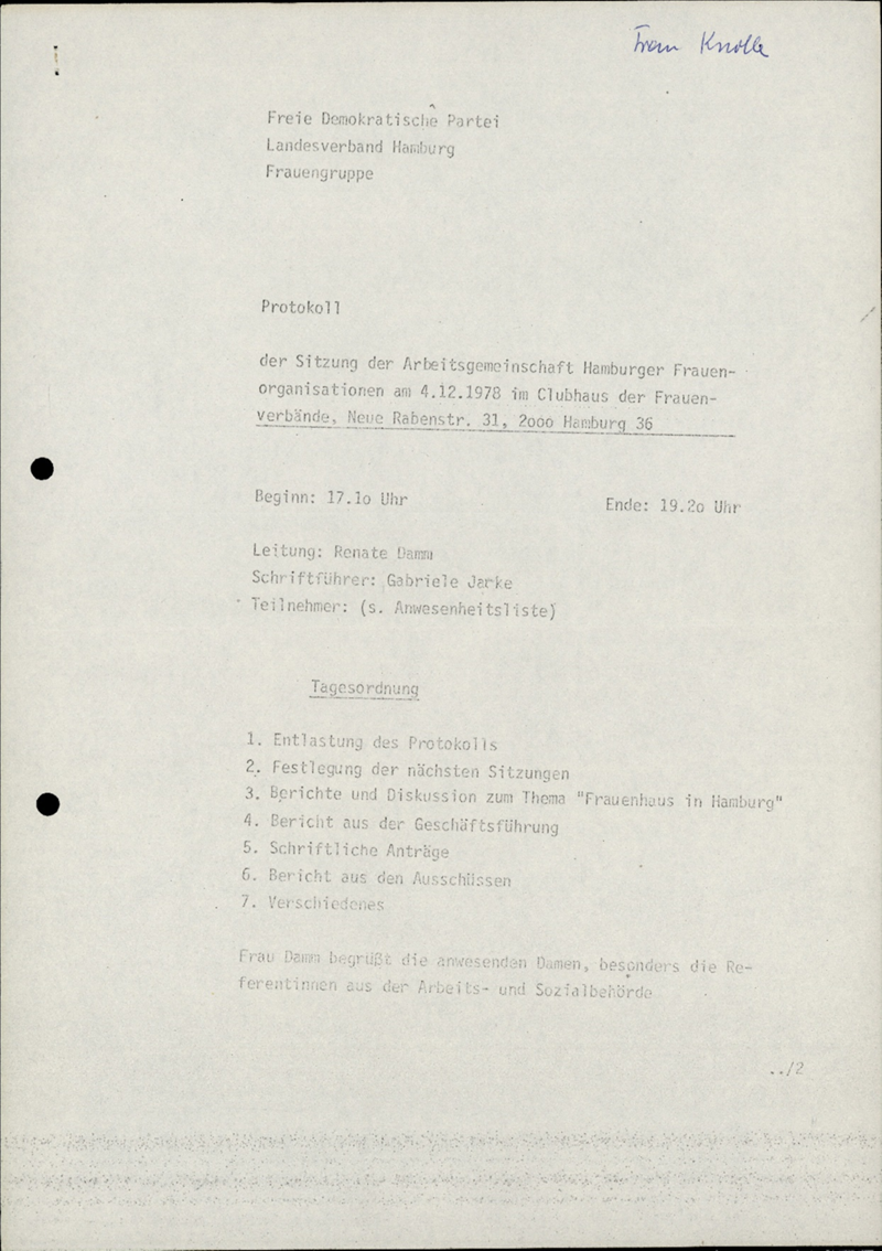AHF MV Protokoll 4.12.1978