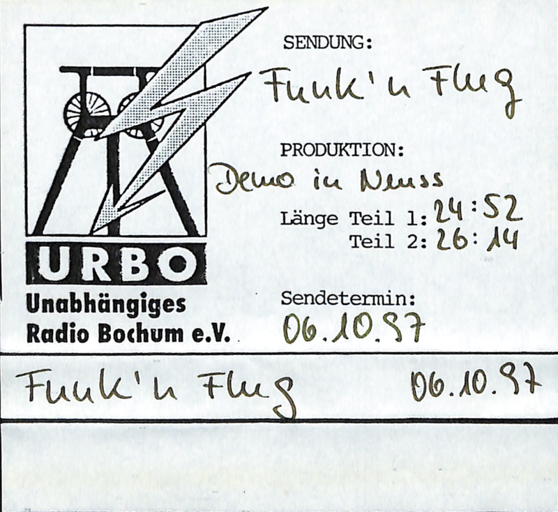 "Demo in Neuss" Sendung vom 06.10.1997