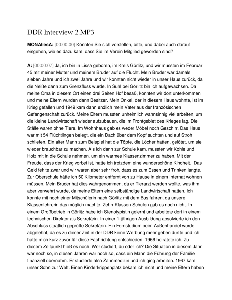 Verein der in der DDR geschiedenen Frauen e.V. : Interviews mit dem Verein der in der DDR geschiedenen Frauen e.V. und SHIA e.V.