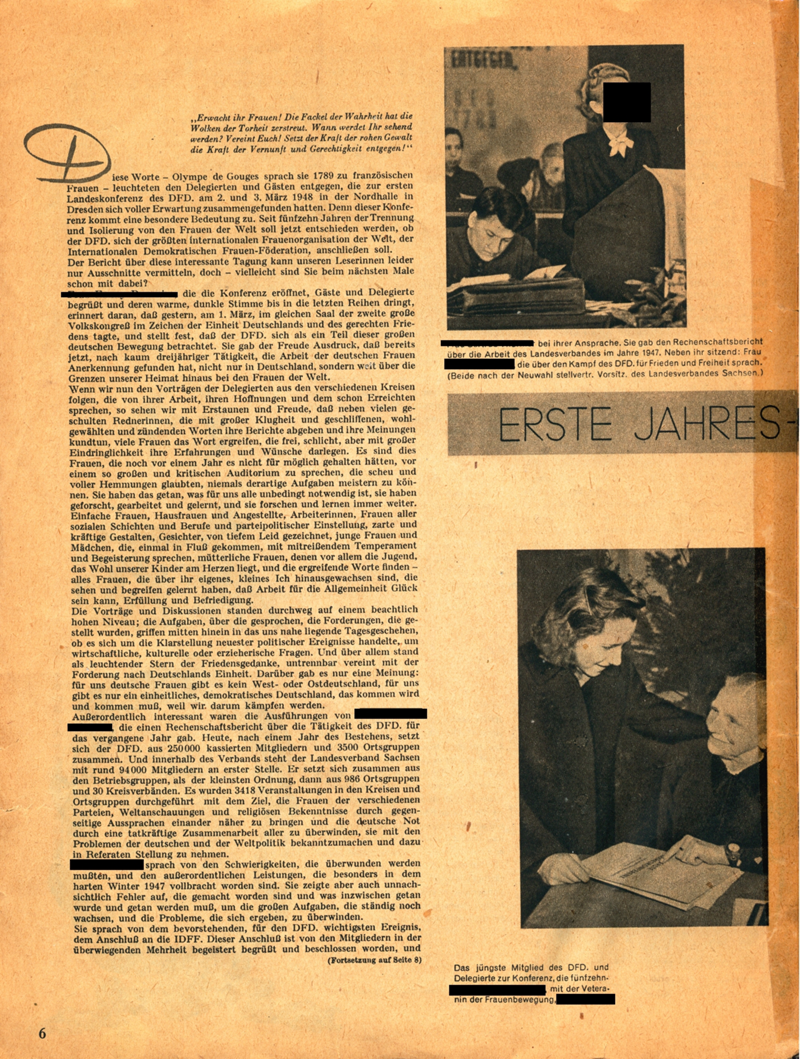 Lernen und Handeln - Zeitschriftenartikel 1948 - 1990 : Funktionärsorgan des Demokratischen Frauenbundes Deutschlands Bundesvorstand des Demokratischen Frauenbundes Deutschlands
