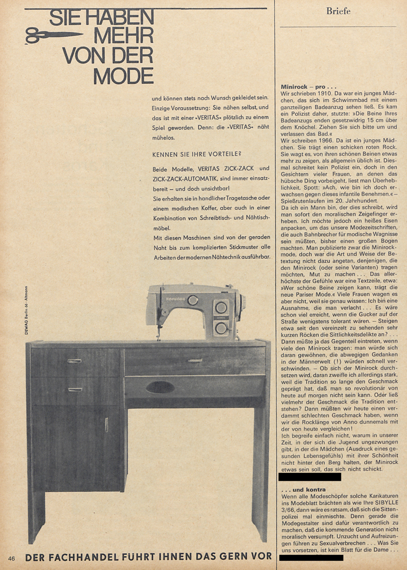 Sibylle - Zeitschriftenartikel 1963 - 1969