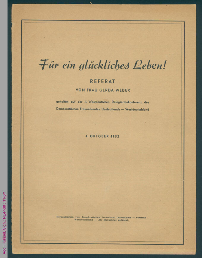 Referat: Für ein glückliches Leben! / Seite 1