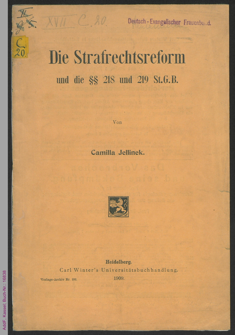 Die Strafrechtsreform und die §§ 218 und 219 St.G.B.