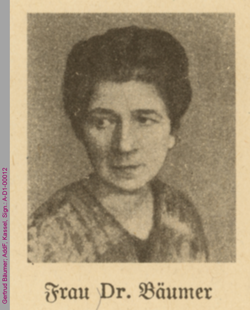 Porträt von Gertrud Bäumer