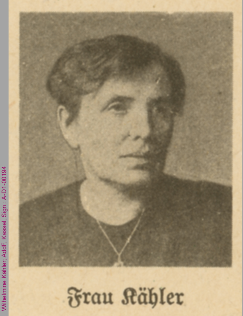 Porträt von Wilhelmine Kähler