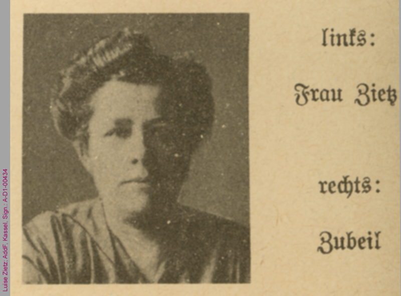 Porträt von Luise Zietz