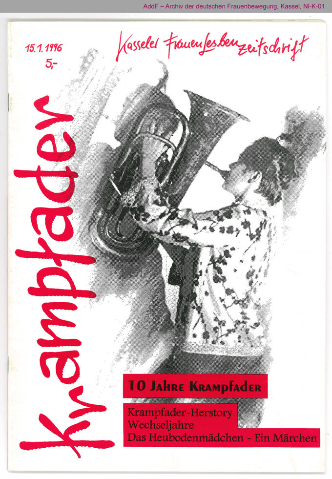 Titelseite der Zeitschrift Krampfader 15.01.1996 / Seite 1