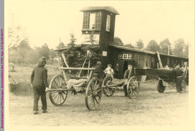 Bootstransport auf Pferdewagen bei einer Spreewaldfahrt des CFRV / Seite 1