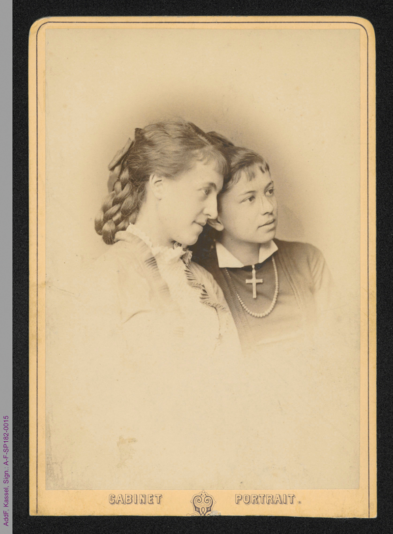 Marie Stritt mit einer unbekannten Frau