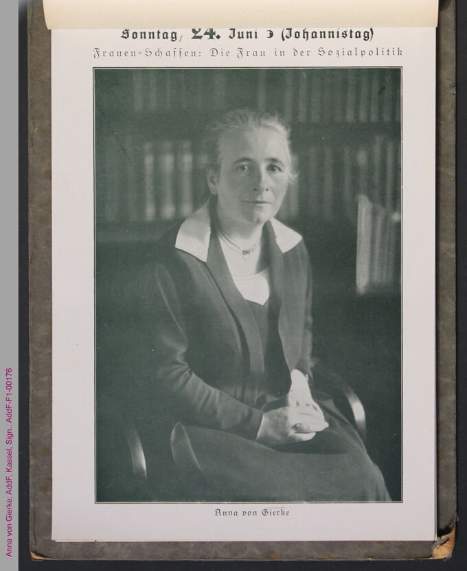 Porträt von Anna von Gierke / Seite 1