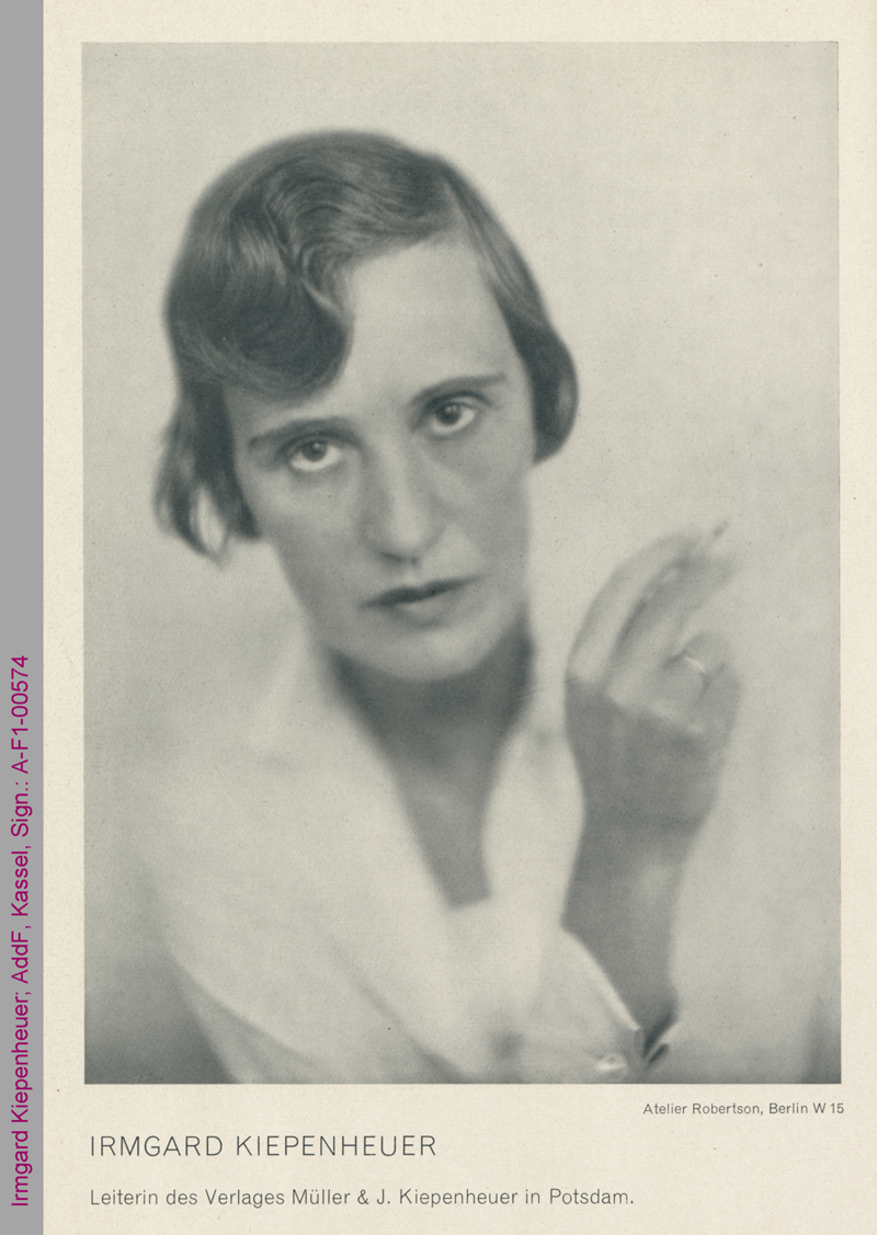Porträt von Irmgard Kiepenheuer