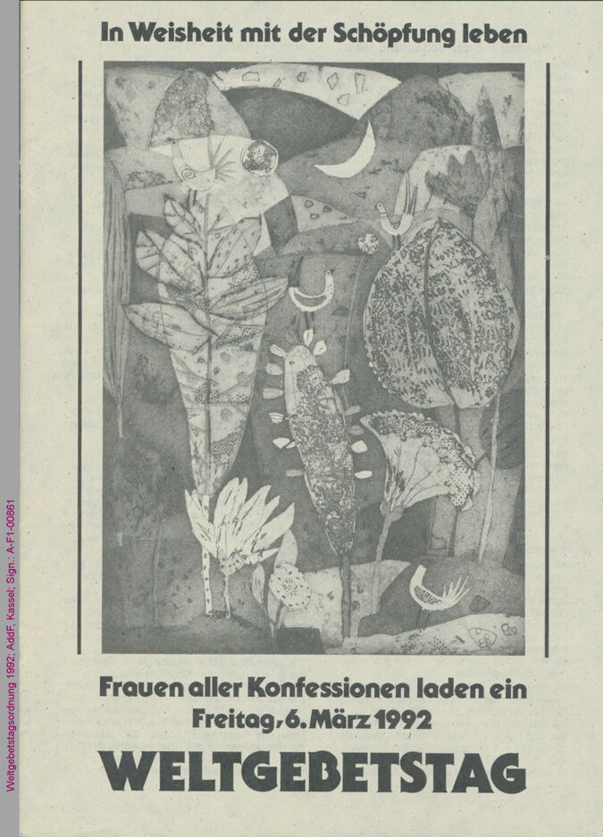 Titelbild der Weltgebetstagsordnung 1992 / Seite 1