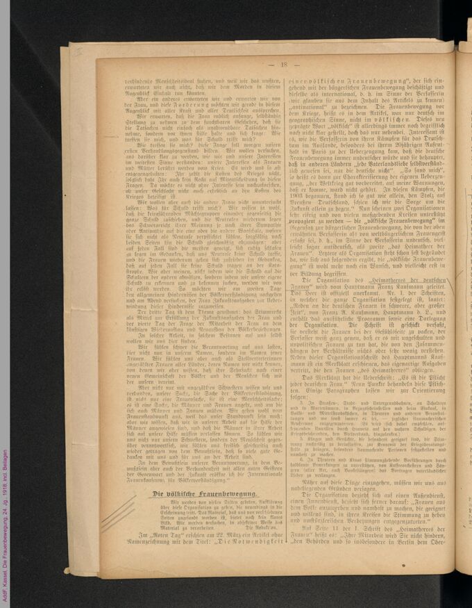 Die Frauenbewegung (24.1918,1/2-23/24) / Seite 24