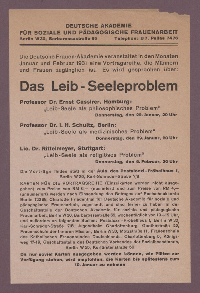 Vollstudium II: Schülerinnenakten E-G