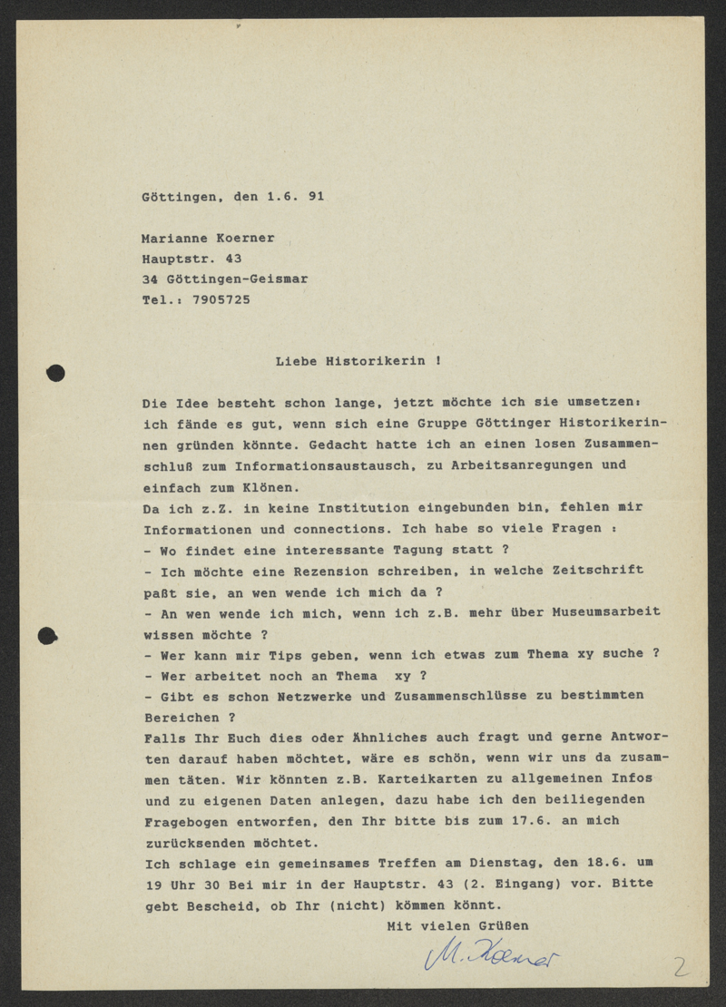 Liebe Historikerin!