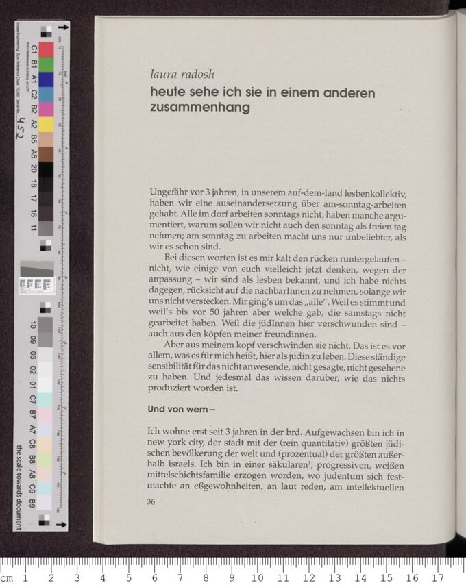 Heute sehe ich sie in einem anderen zusammenhang