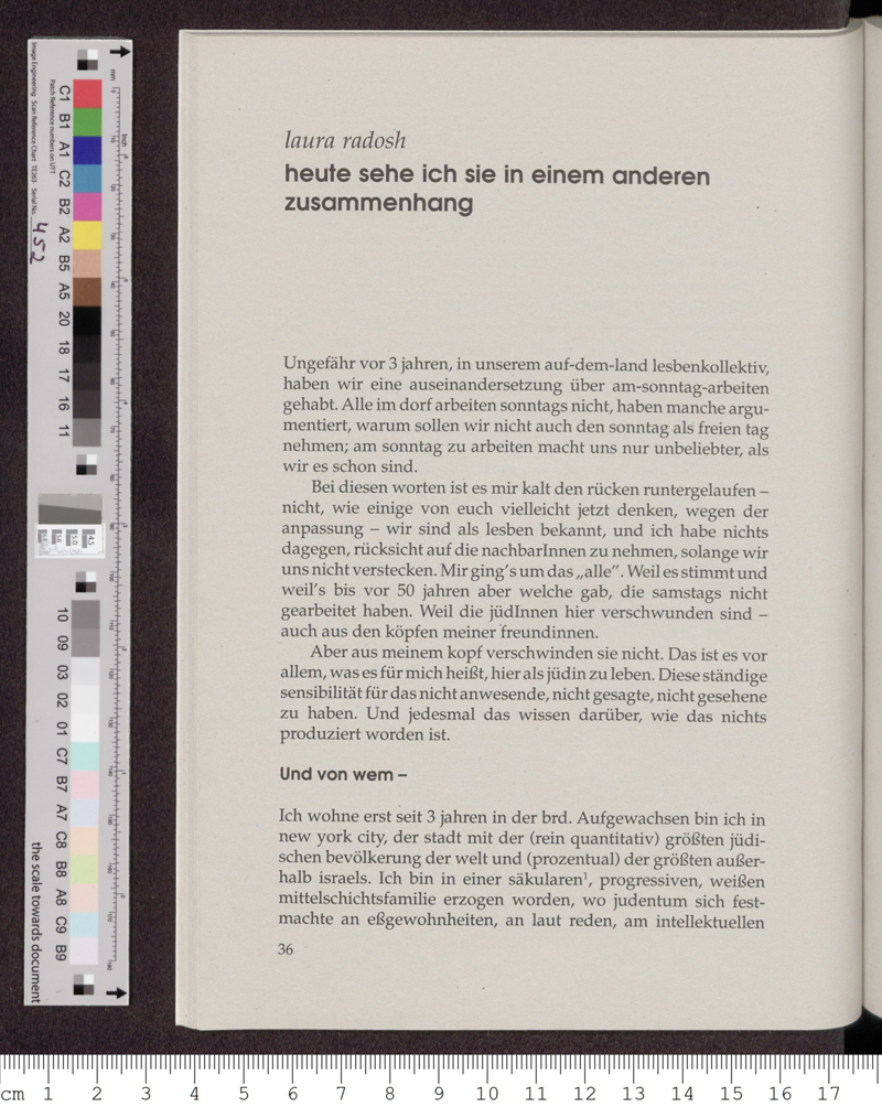 Heute sehe ich sie in einem anderen zusammenhang
