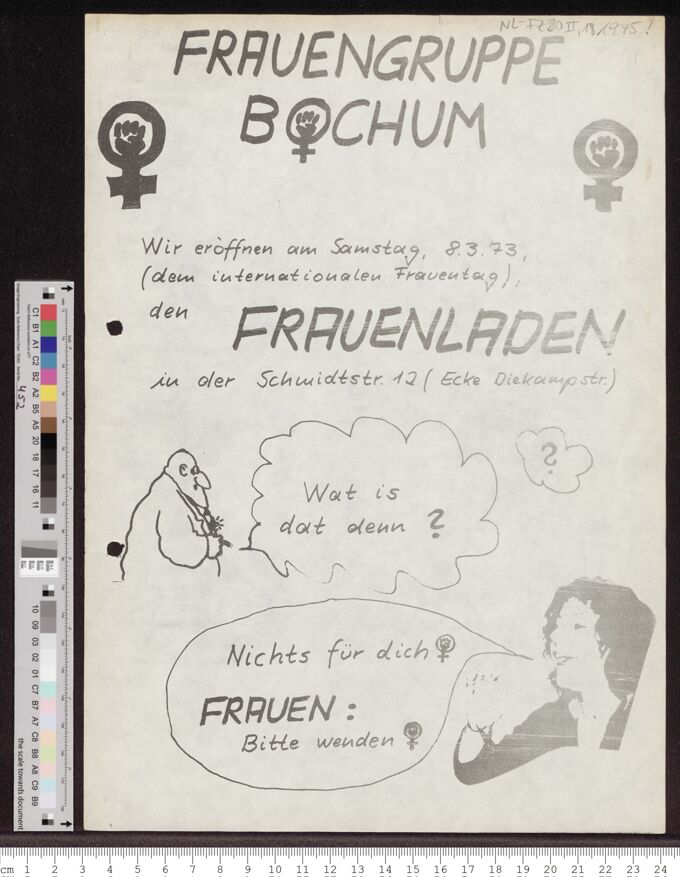 Eröffnung des Frauenladens der Frauengruppe Bochum