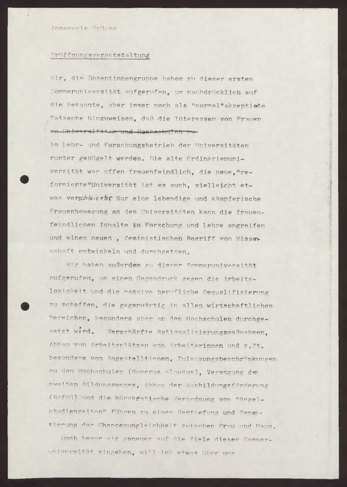 Dozentinnengruppe Sommeruniversität 1976 / Seite 117