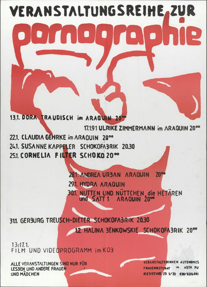 Veranstaltungsreihe zur Pornografie mehrere Veranstaltungsorte, im KOB Filmvorführung / Seite 1