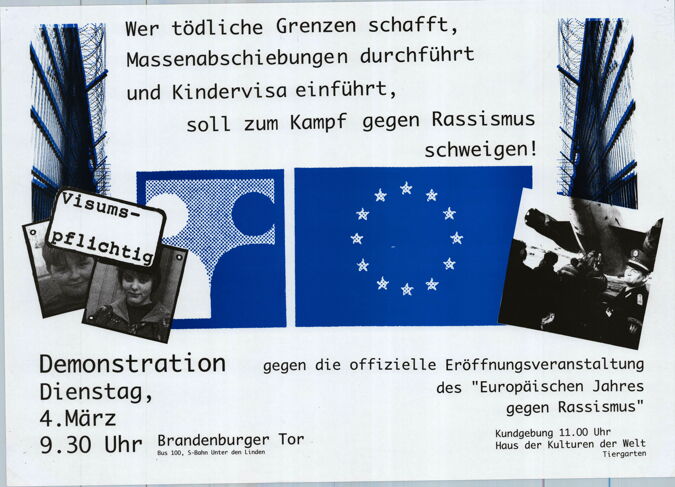 Wer tödliche Grenzen schafft, Massenabschiebungen durchführt und Kindervisa einführt, soll zum Kampf gegen Rassismus schweigen / Seite 1