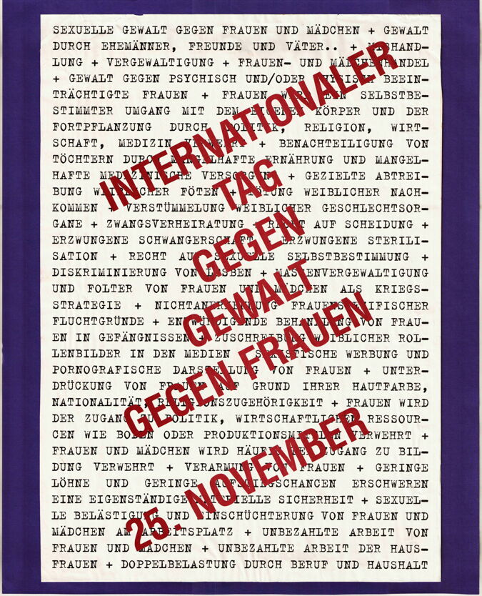 Internationaler Tag gegen Gewalt gegen Frauen / Seite 1