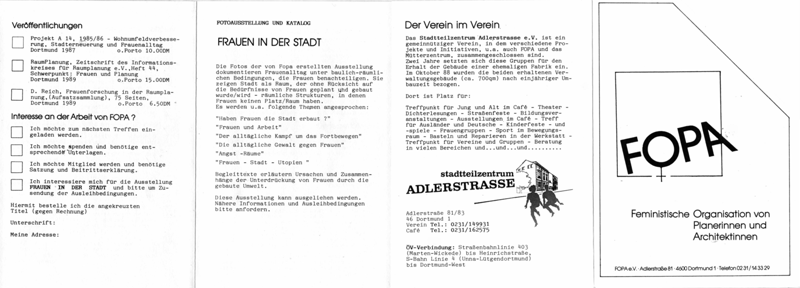 FOPA : Feministische Organisation von Planerinnen nd Architektinnen