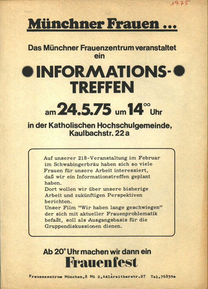 Münchner Frauen ... / Seite 1