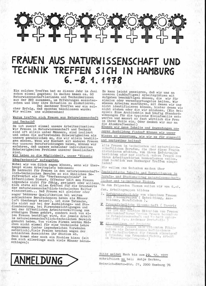 Frauen aus Naturwissenschaft und Technik treffen sich in Hamburg / Seite 1