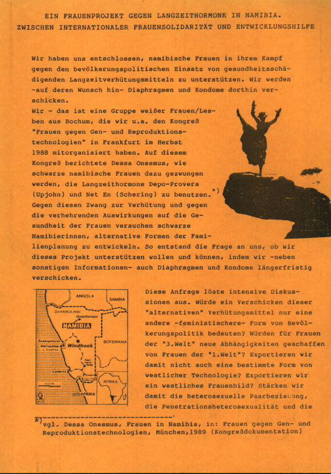 Ein Frauenprojekt gegen Langzeithormone in Namibia : zwischen internationaler Frauensolidarität und Entwicklungshilfe / Seite 2