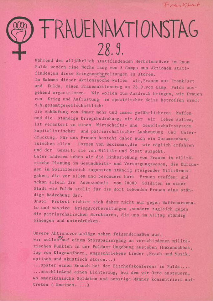 Frauenaktionstag / Seite 1