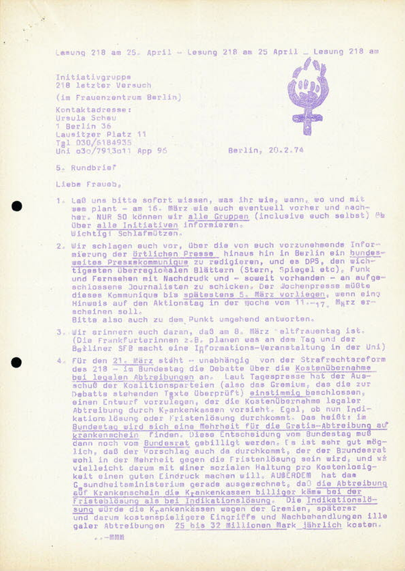 Lesung am 25. April