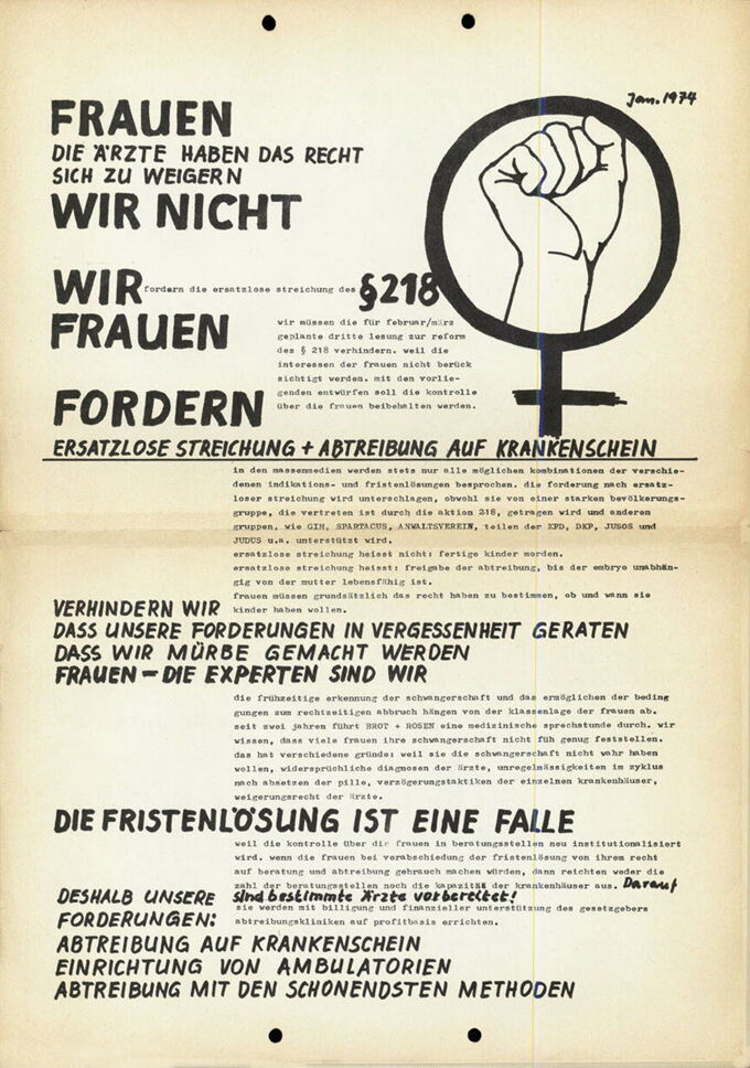 Frauen die Ärzte haben das Recht sich zu weigern wir nicht / Seite 1