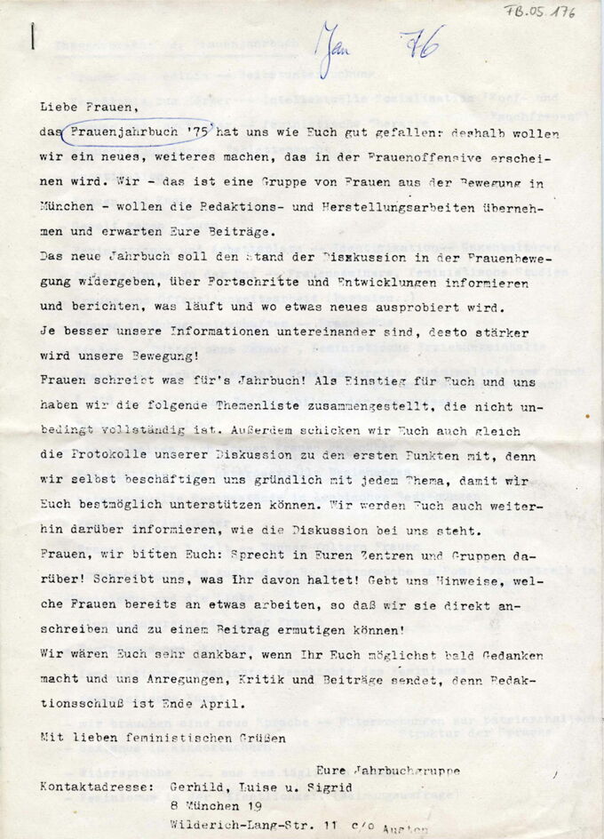 Liebe Frauen / Seite 1