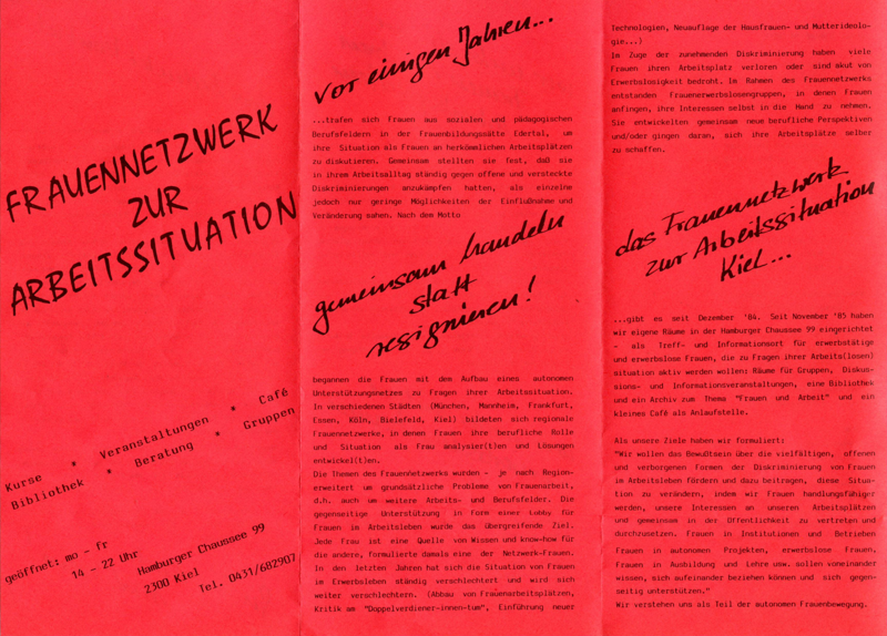 Frauennetzwerk zur Arbeitssituation