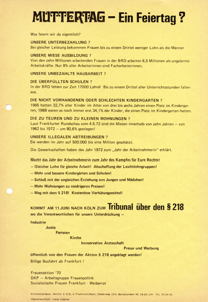 Muttertag - Ein Feiertag?
