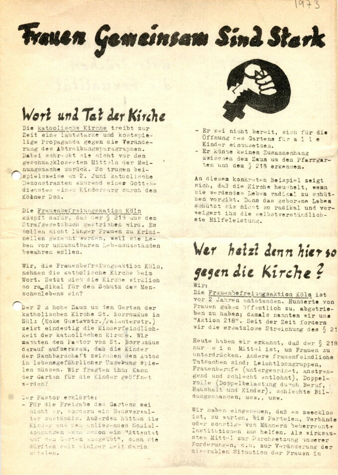 Frauen gemeinsam sind stark / Seite 1
