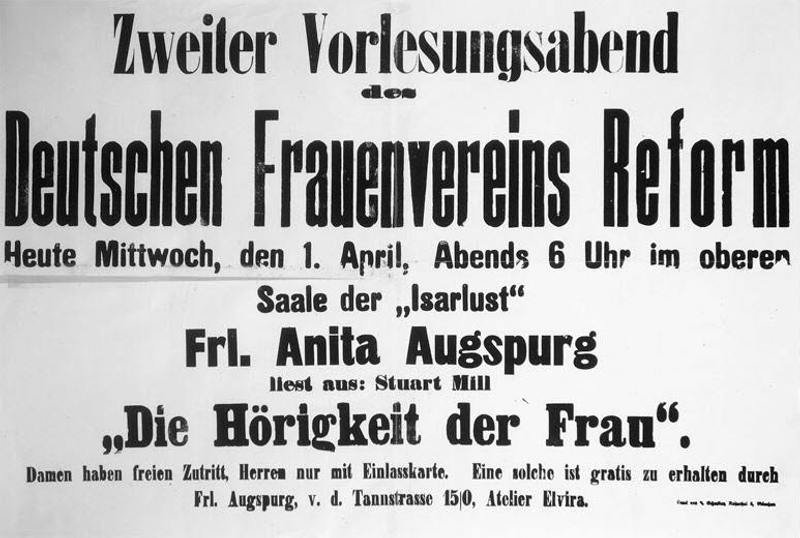 Zweiter Vorlesungsabend des Deutschen Frauenvereins Reform